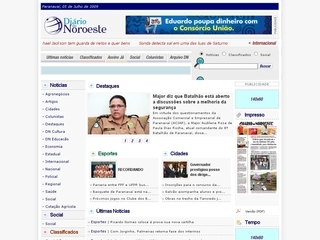 Thumbnail do site Dirio do Noroeste OnLine