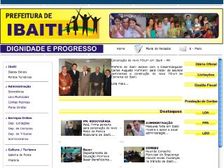 Thumbnail do site Prefeitura Municipal de Ibaiti