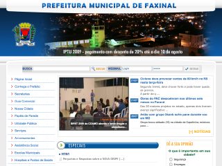 Thumbnail do site Prefeitura Municipal de Faxinal
