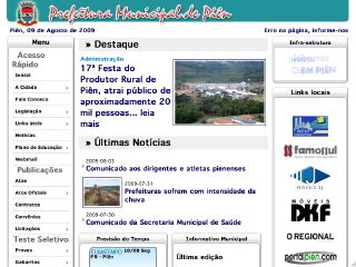 Thumbnail do site Prefeitura Municipal de Pin