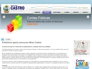 Thumbnail do site Prefeitura Municipal de Castro