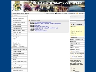 Thumbnail do site Prefeitura Municipal de Palmeira