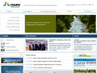 Thumbnail do site Itaipu Binacional 