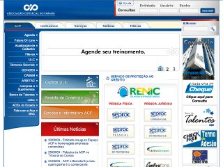 Thumbnail do site ACP - Associação Comercial do Paraná