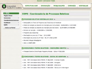 Thumbnail do site COPS - Coordenadoria de Processos Seletivos