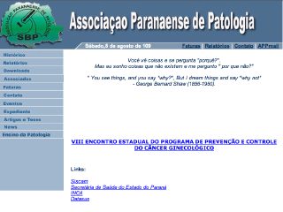 Thumbnail do site Associao Paranaense de Patologia