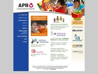 Thumbnail do site APH - Associao Paranaense dos Hemoflicos