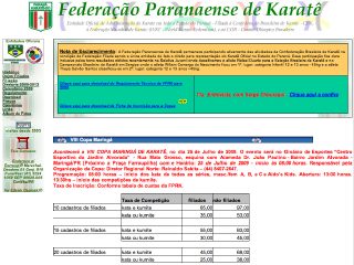 Thumbnail do site Federação Paranaense de Karatê