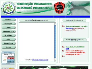 Thumbnail do site Federao Paranaense de Karat Interestilos