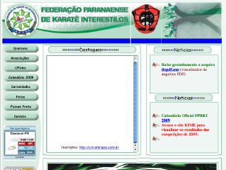 Thumbnail do site Federação Paranaense de Karatê Interestilos