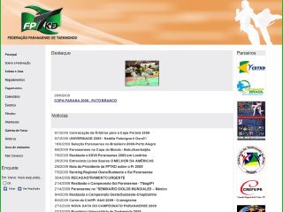 Thumbnail do site Federação Paranaense de Taekwondo