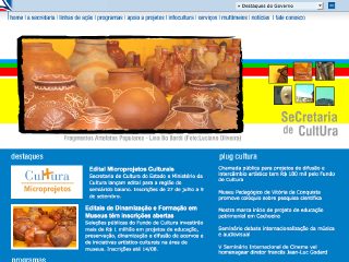 Thumbnail do site Secretaria da Cultura e Turismo da Bahia