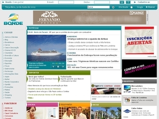 Thumbnail do site Bonde - Portal de informação, serviços e entretenimento do Paraná
