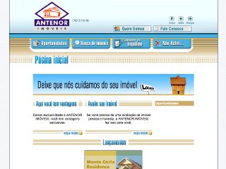 Thumbnail do site Antenor Imóveis
