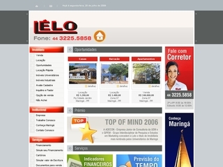 Thumbnail do site Lélo Imóveis
