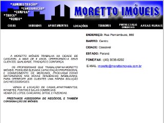 Thumbnail do site Moretto Imóveis