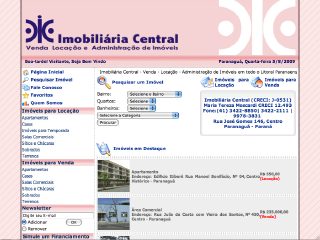 Thumbnail do site Imobiliria Central