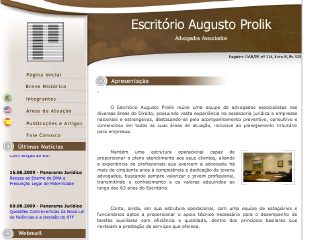 Thumbnail do site Escritrio Augusto Prolik Advogados Associados