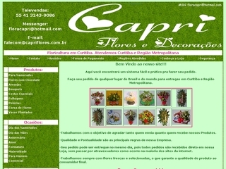 Thumbnail do site Capri Comrcio de Flores
