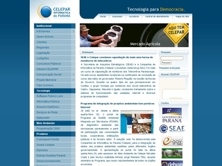 Thumbnail do site Companhia de Informática do Paraná - CELEPAR