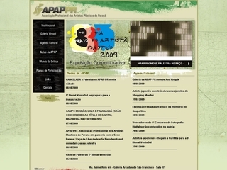 Thumbnail do site APAP - Associao Profissional dos Artistas Plsticos do Paran
