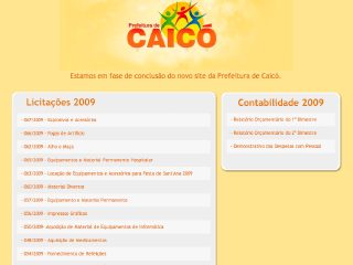 Thumbnail do site Prefeitura Municipal de Caco