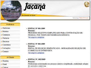 Thumbnail do site Prefeitura Municipal de Jaçanã
