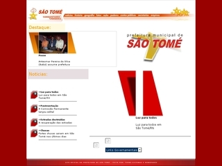 Thumbnail do site Prefeitura Municipal de São Tomé