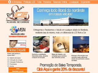 Thumbnail do site LCE Rent a Car