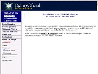 Thumbnail do site Dirio Oficial on-line  do Estado do Rio Grande do Norte