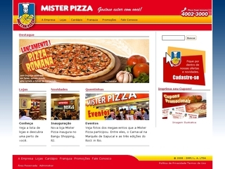 Thumbnail do site Mister Pizza