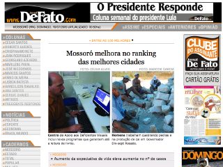 Thumbnail do site Jornal De Fato online