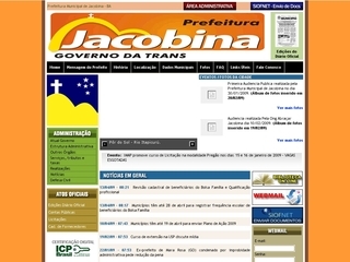 Thumbnail do site Municpio de Jacobina