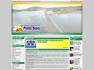 Thumbnail do site Municpio de Ponto Novo