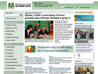 Thumbnail do site Governo do Estado de Rio Grande do Sul
