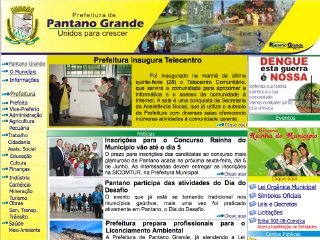 Thumbnail do site Prefeitura Municipal de Pantano Grande