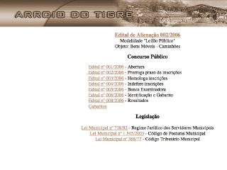 Thumbnail do site Prefeitura Municipal de Arroio do Tigre