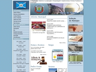 Thumbnail do site Prefeitura Municipal de Barra do Ribeiro