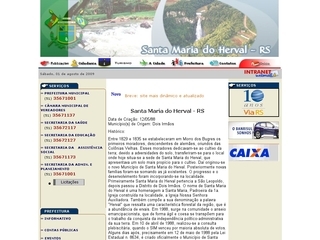 Thumbnail do site Prefeitura Municipal de Santa Maria do Herval
