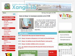 Thumbnail do site Prefeitura Municipal de Xangri-Lá