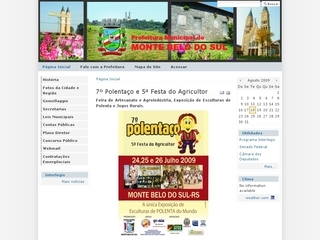 Thumbnail do site Prefeitura Municipal de Monte Belo do Sul