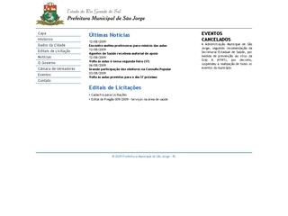 Thumbnail do site Prefeitura Municipal de São Jorge