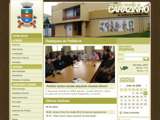 Thumbnail do site Prefeitura Municipal de Carazinho