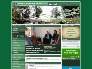 Thumbnail do site Prefeitura Municipal de Não-Me-Toque
