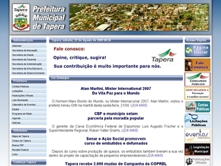 Thumbnail do site Prefeitura Municipal de Tapera