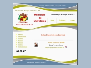 Thumbnail do site Prefeitura Municipal de Ubiretama