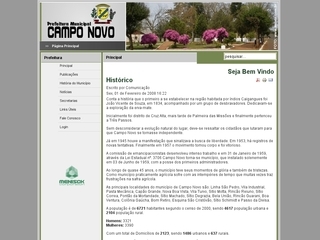 Thumbnail do site Prefeitura Municipal de Campo Novo