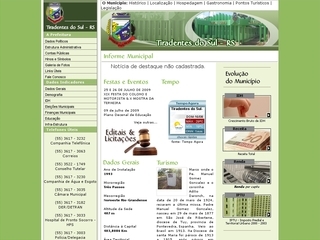 Thumbnail do site Prefeitura Municipal de Tiradentes do Sul