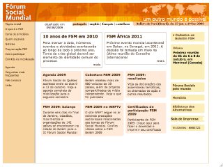 Thumbnail do site Fórum Social Mundial (FSM)