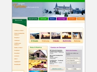 Thumbnail do site SETUR - Secretaria de Estado do Turismo do RS